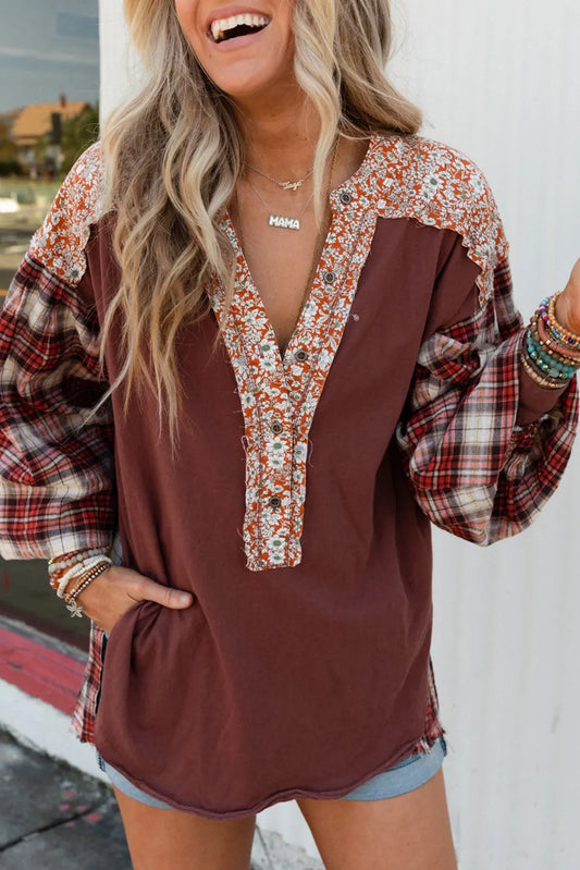 Boho Bishop Sleeve Blouse - sale
