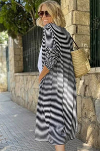 Lightweight Black Striped Cardigan