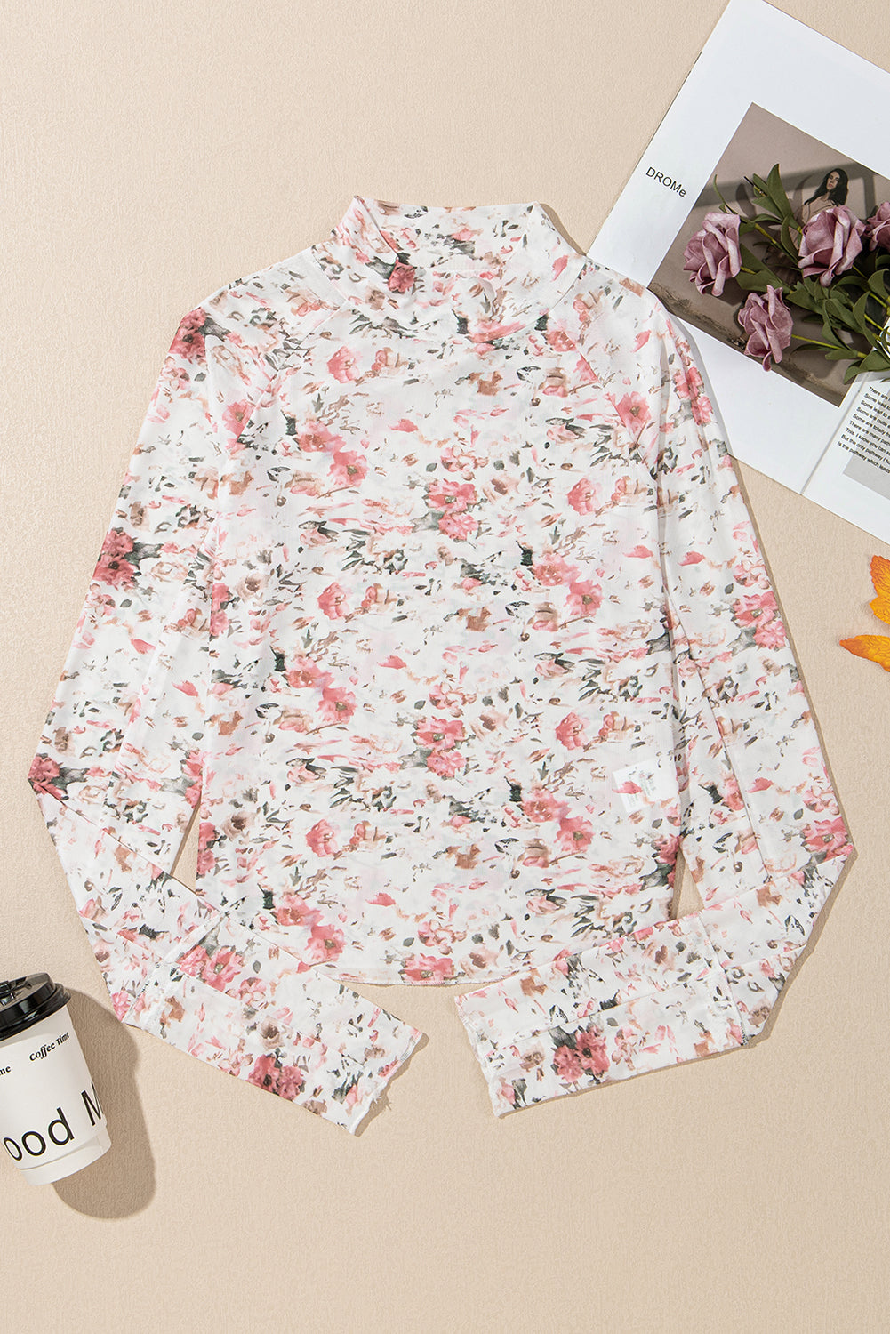 Mesh Pink Floral Top