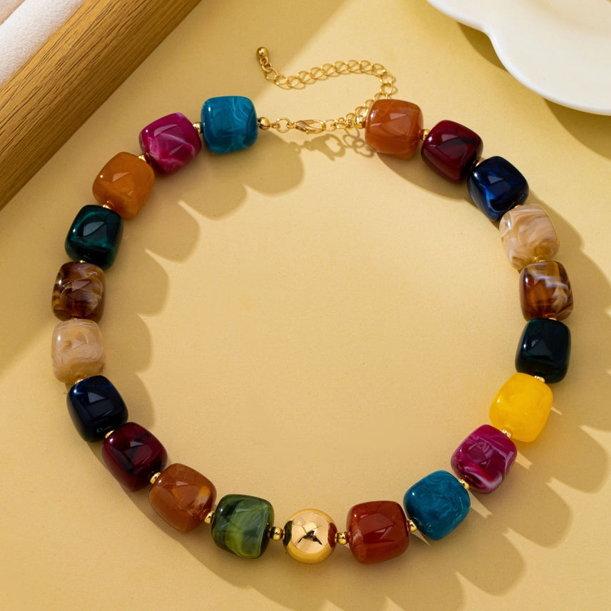 Fall Chunky Bead Necklace