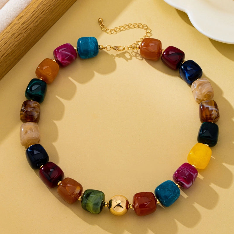 Fall Chunky Bead Necklace