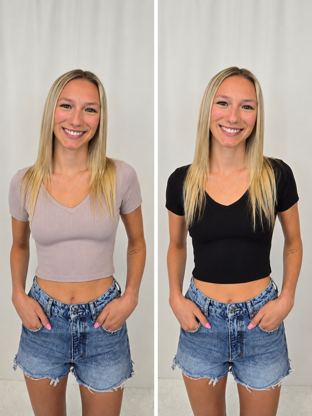 Sassy V-Neck Crop Top