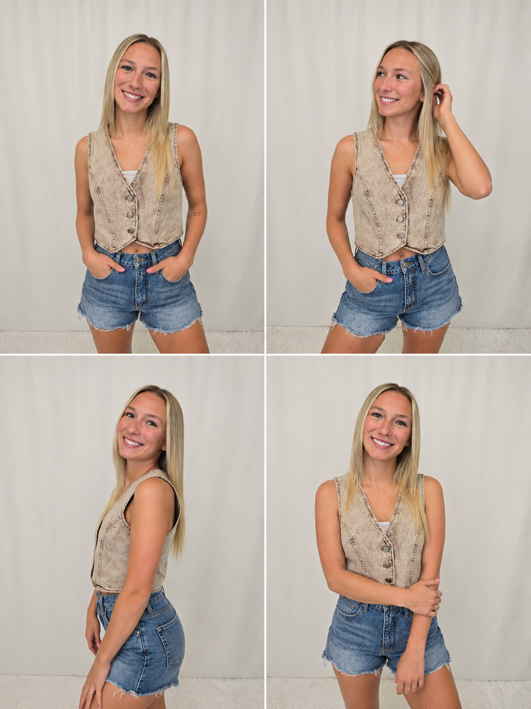 Viviana Taupe Vest