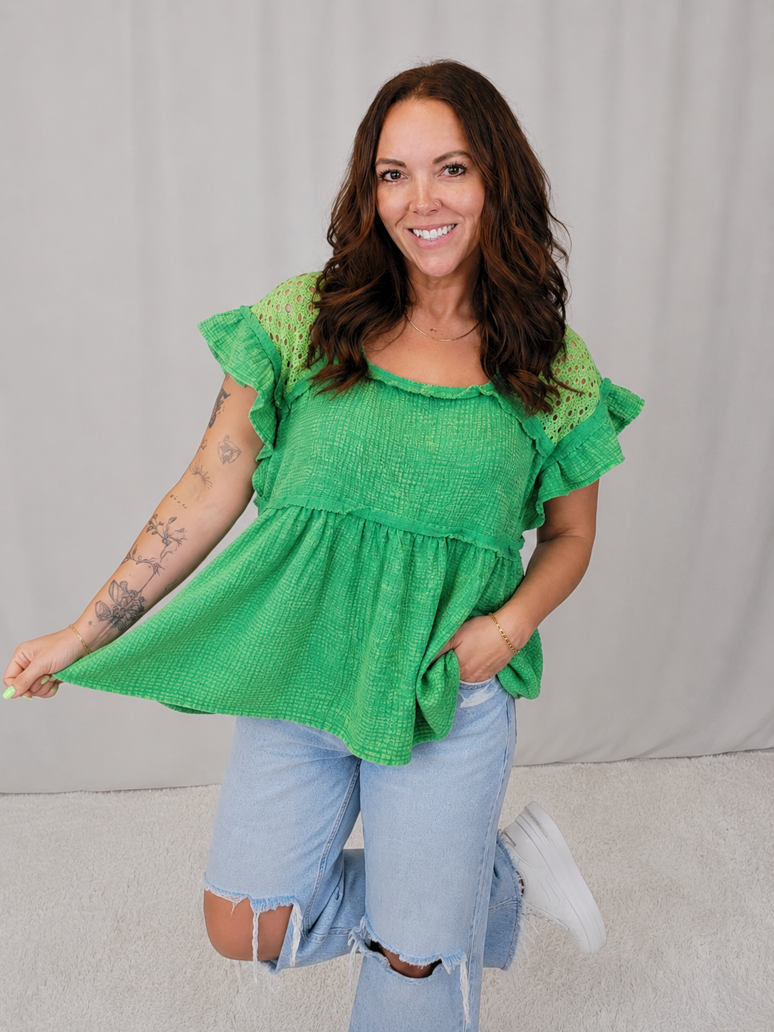 Jess Gauze Lace Top