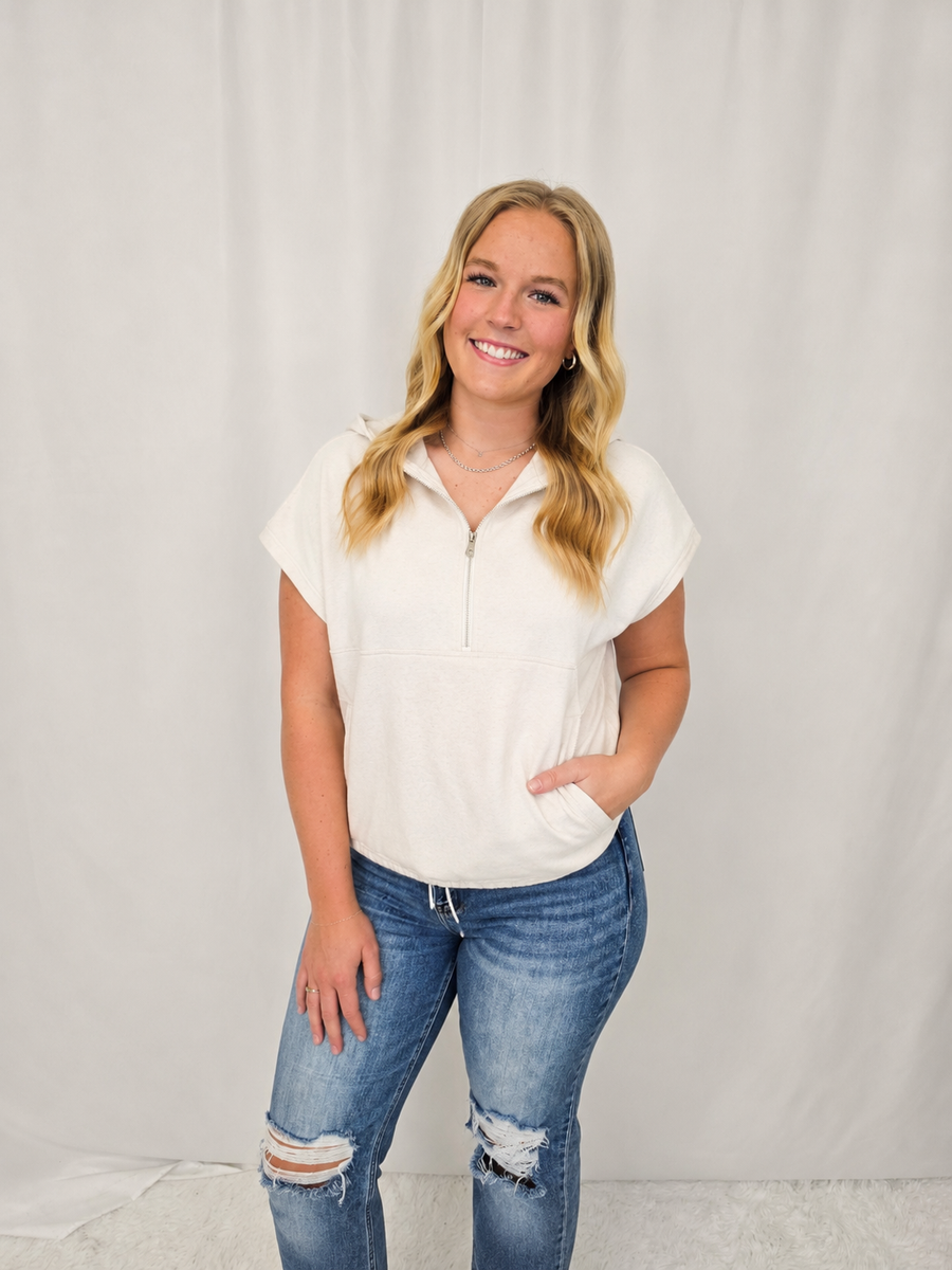Ivory Half Zip