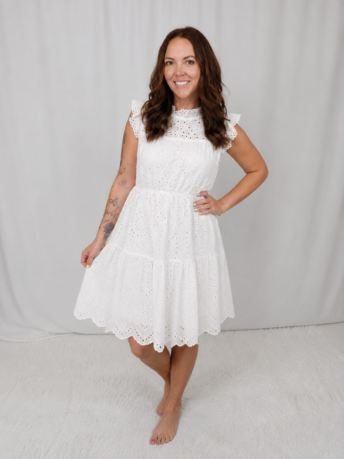 White Hollowed Dress