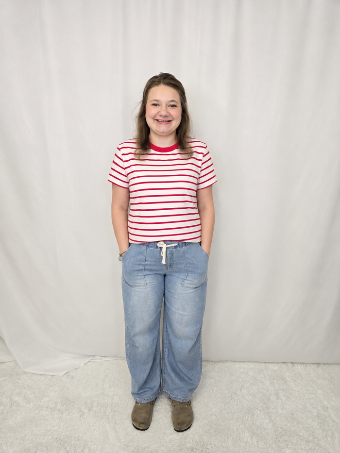 Arletha Stripe Crew Tee