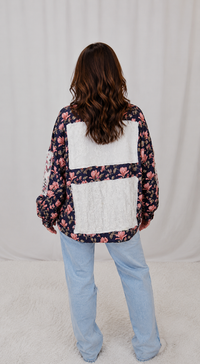 Navy Jacquard Shacket