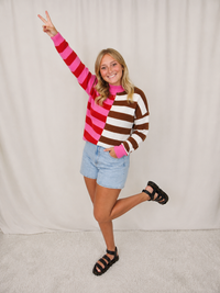 Pink/Red Stripe Sweater