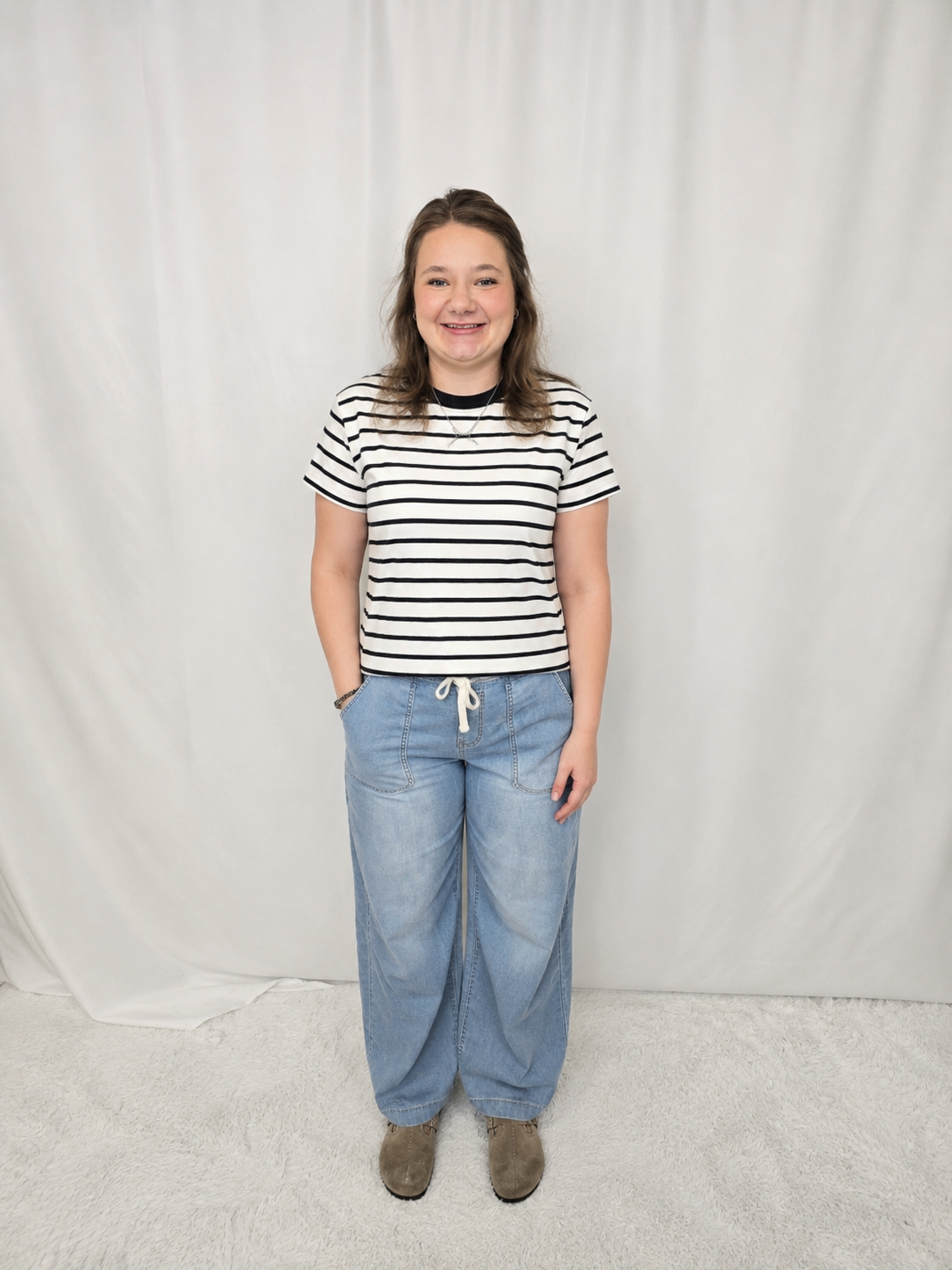 Arletha Stripe Crew Tee