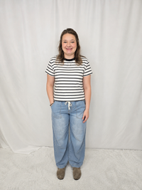 Arletha Stripe Crew Tee