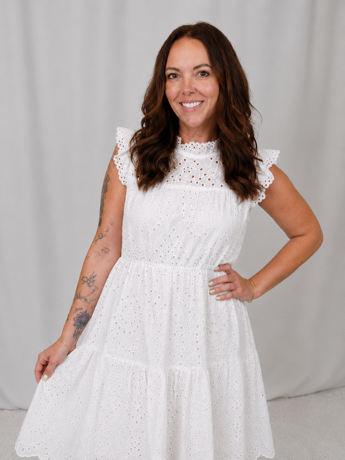 White Hollowed Dress