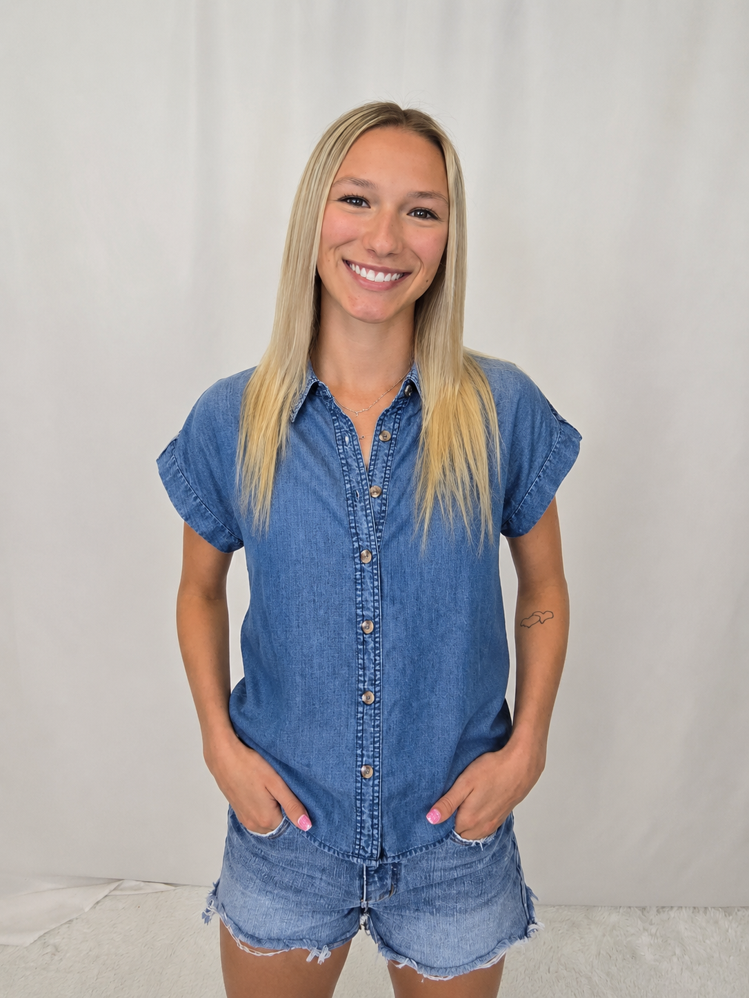 Avery Chambray Top