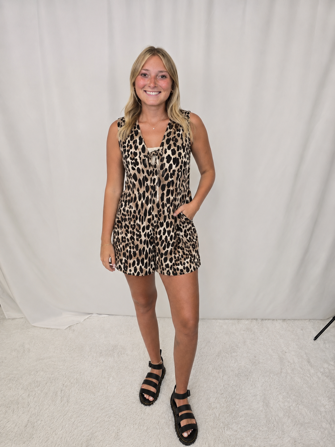 Lottie Leopard Romper