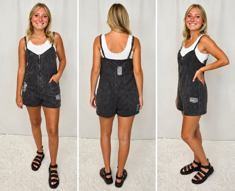 Denim Romper