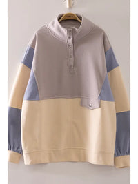 Camila Colorblock Snap Sweatshirt