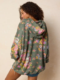 Gina Green Floral Hoodie