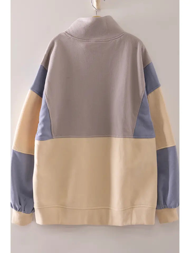 Camila Colorblock Snap Sweatshirt