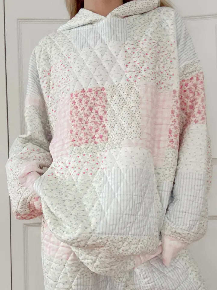 Pastel Quilted Hoodie