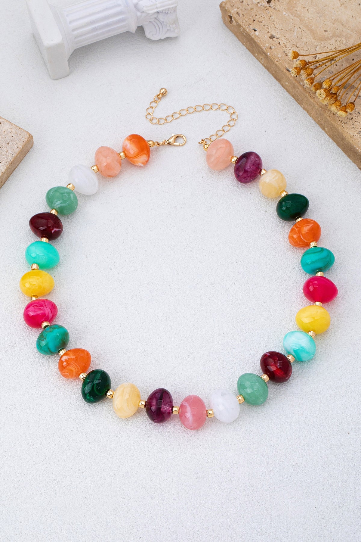 Pebble Colorful Necklace
