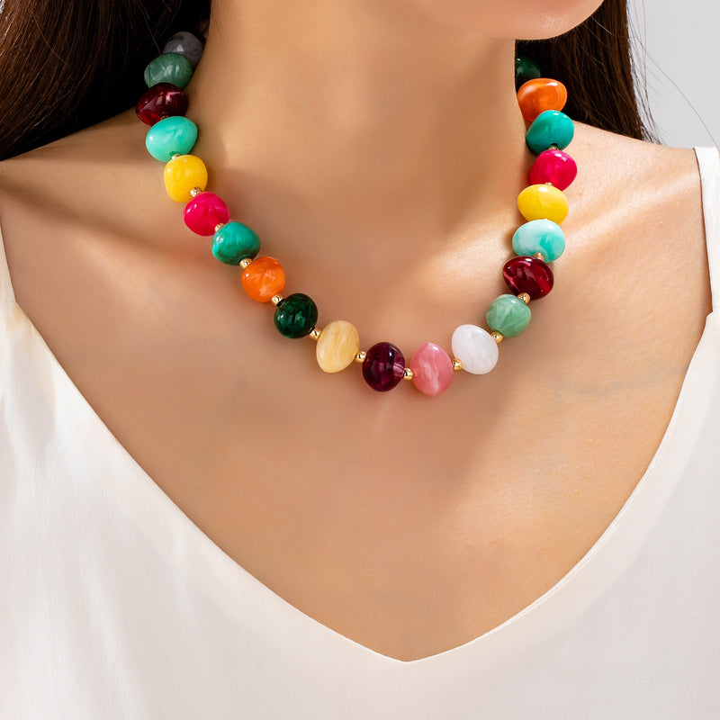 Pebble Colorful Necklace
