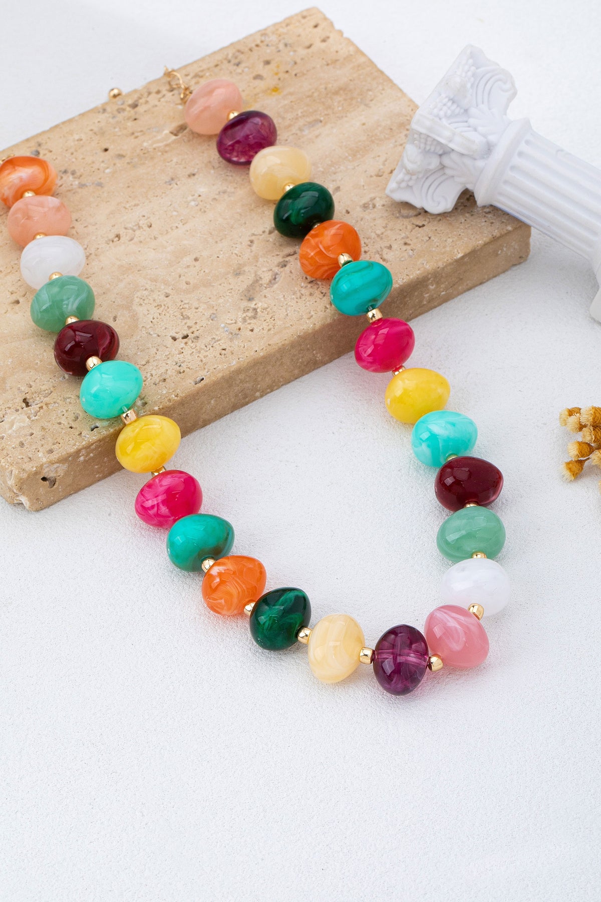 Pebble Colorful Necklace