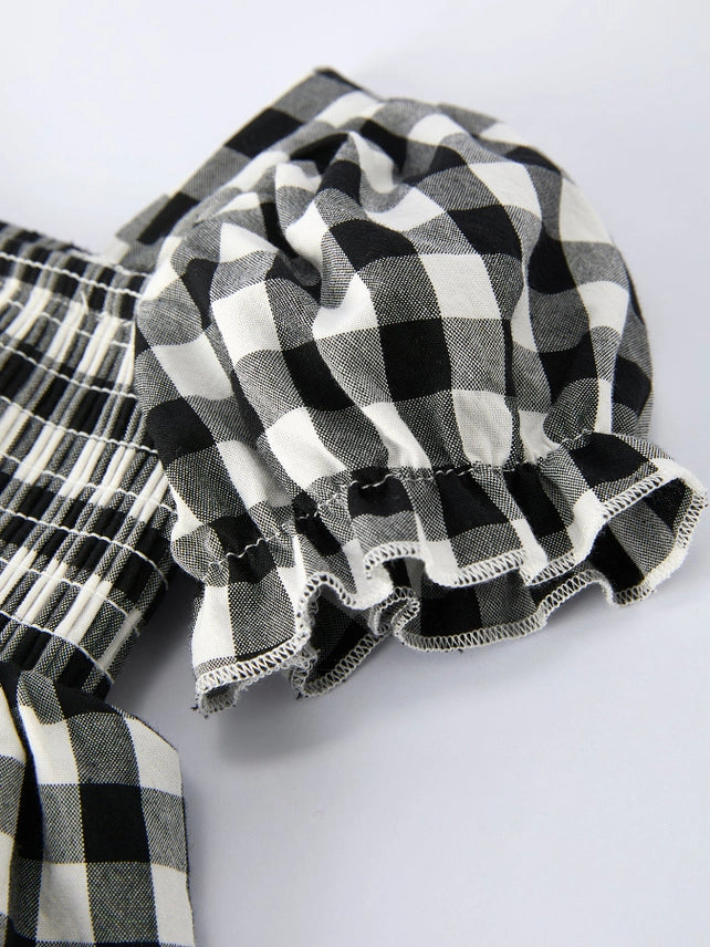 Plaid Smocked SET