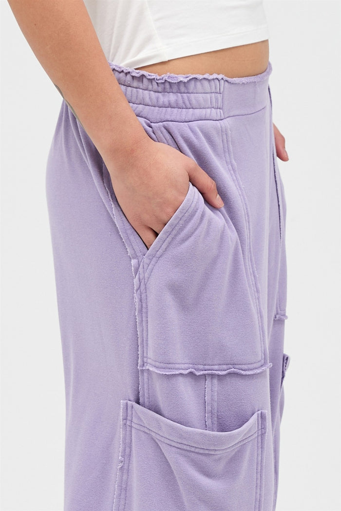 Wide Leg Cargo Sweatpant
