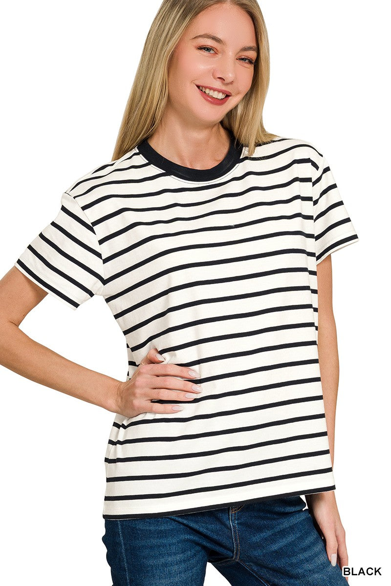 Arletha Stripe Crew Tee