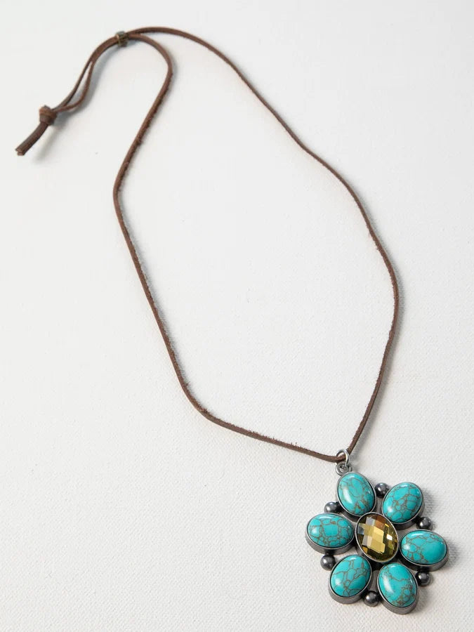 Flower Turquoise Necklace